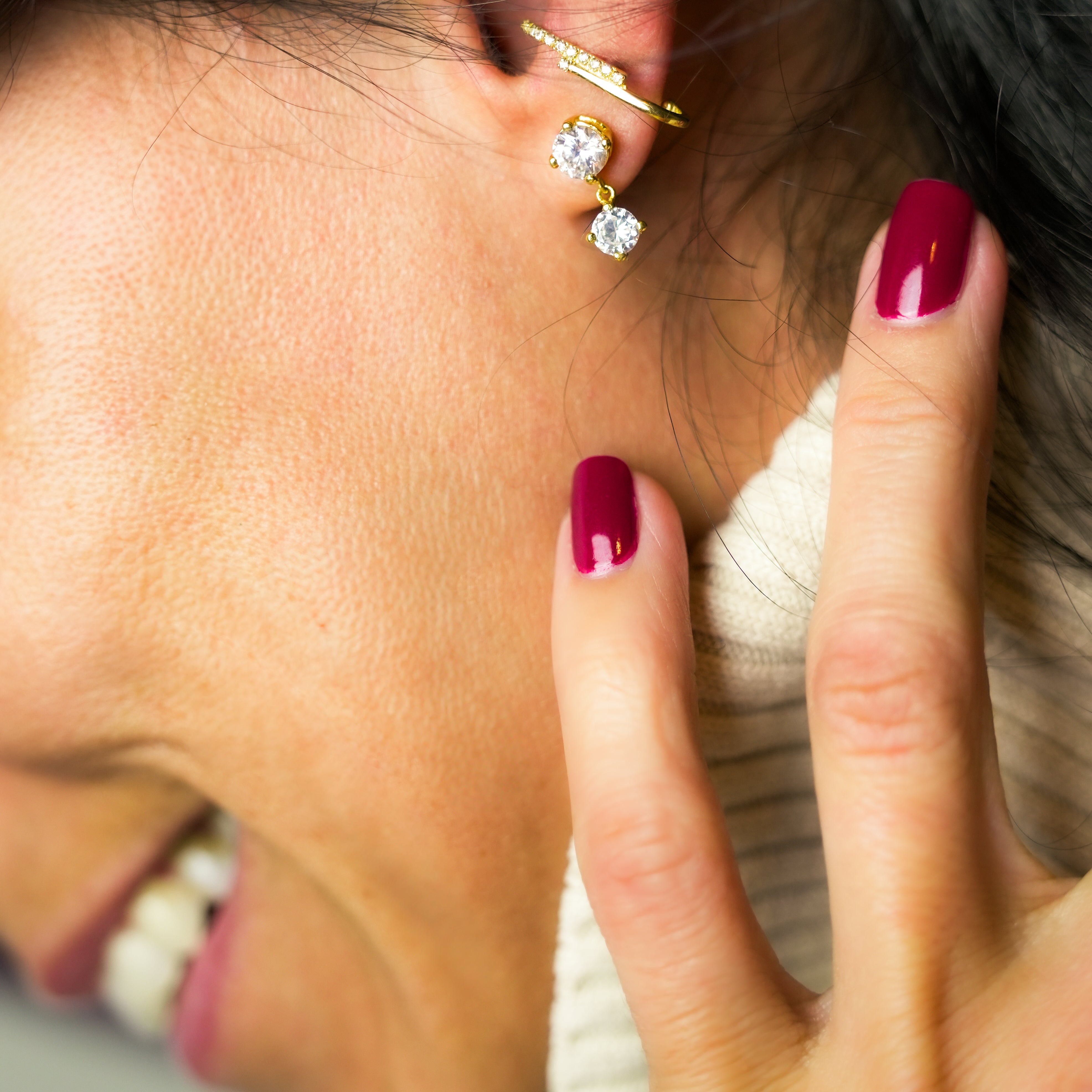 Brincos Lory - Prata Dourada