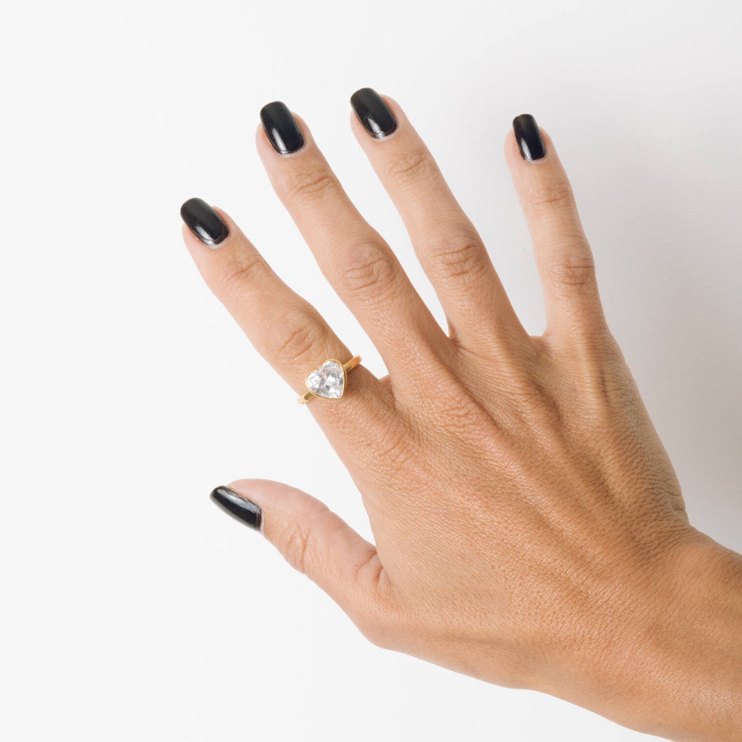 Anel Heart - Prata Dourada