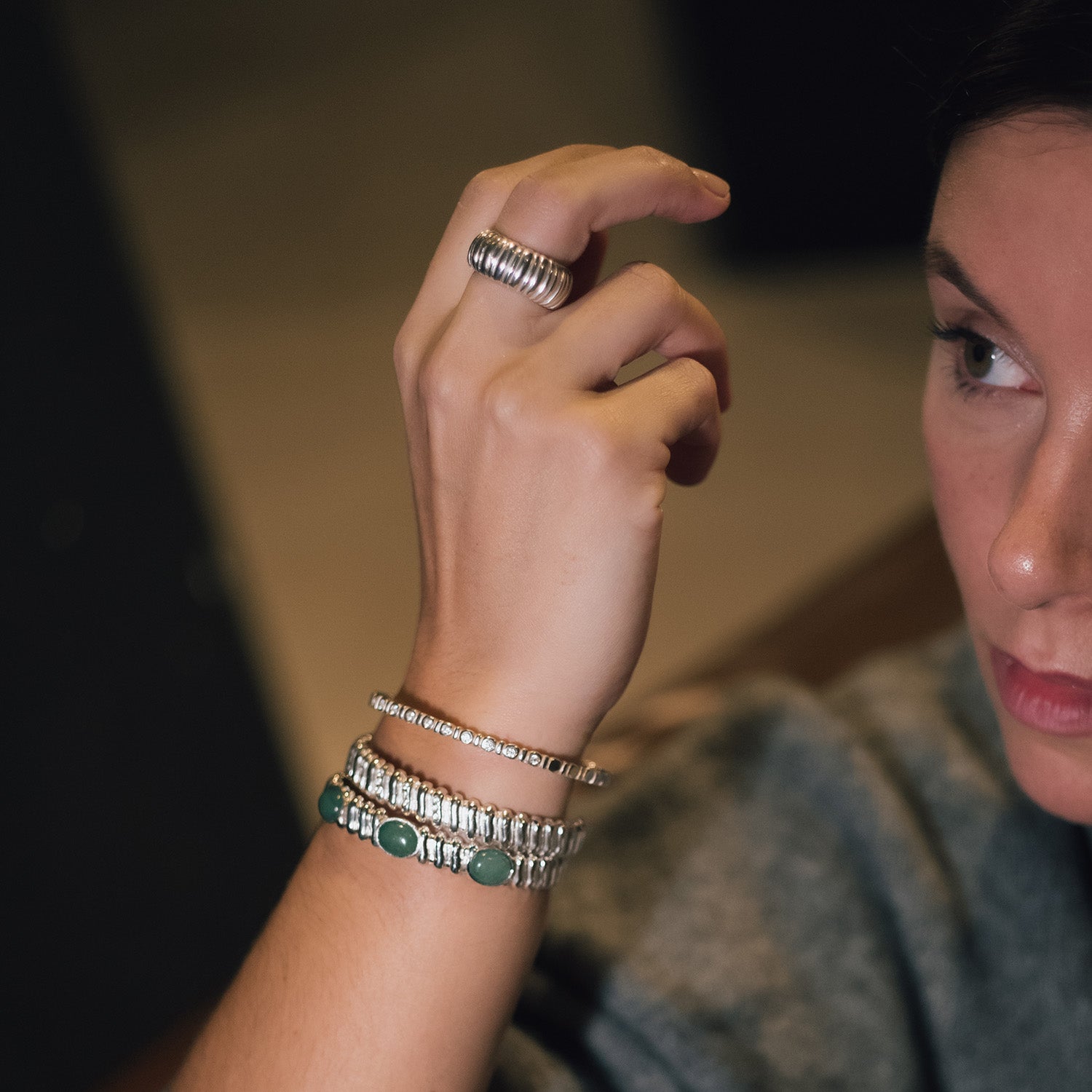 Pulseira Abigail - Prata Dourada