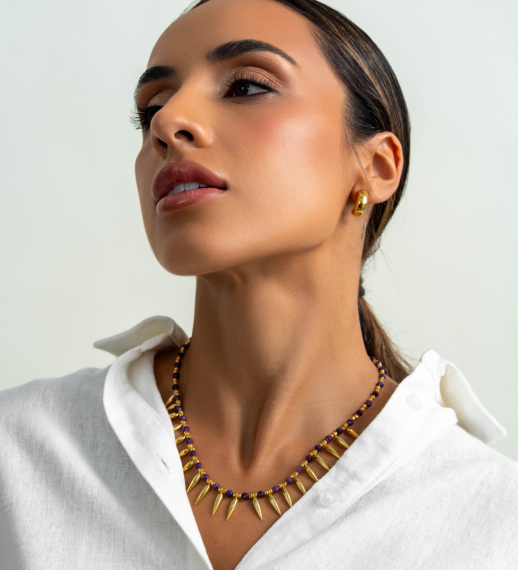 Jeremiah Necklace - Purple